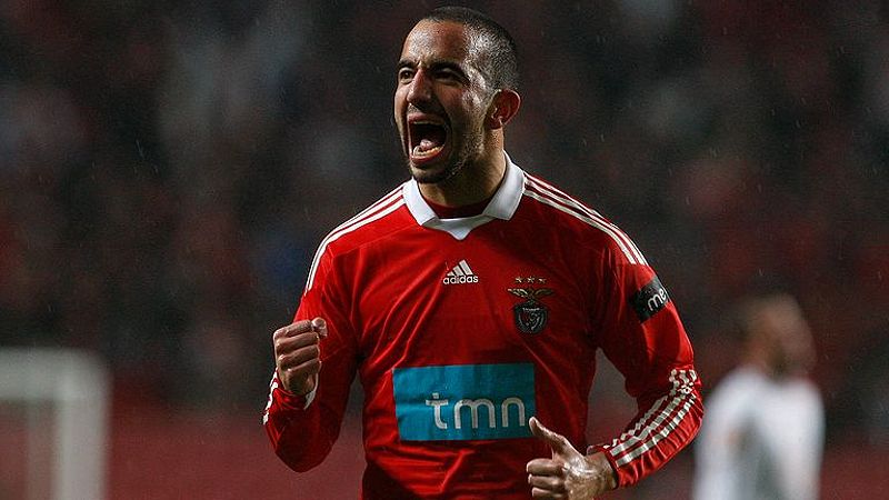 Ruben Amorim ăn mừng bàn thắng tại Benfica